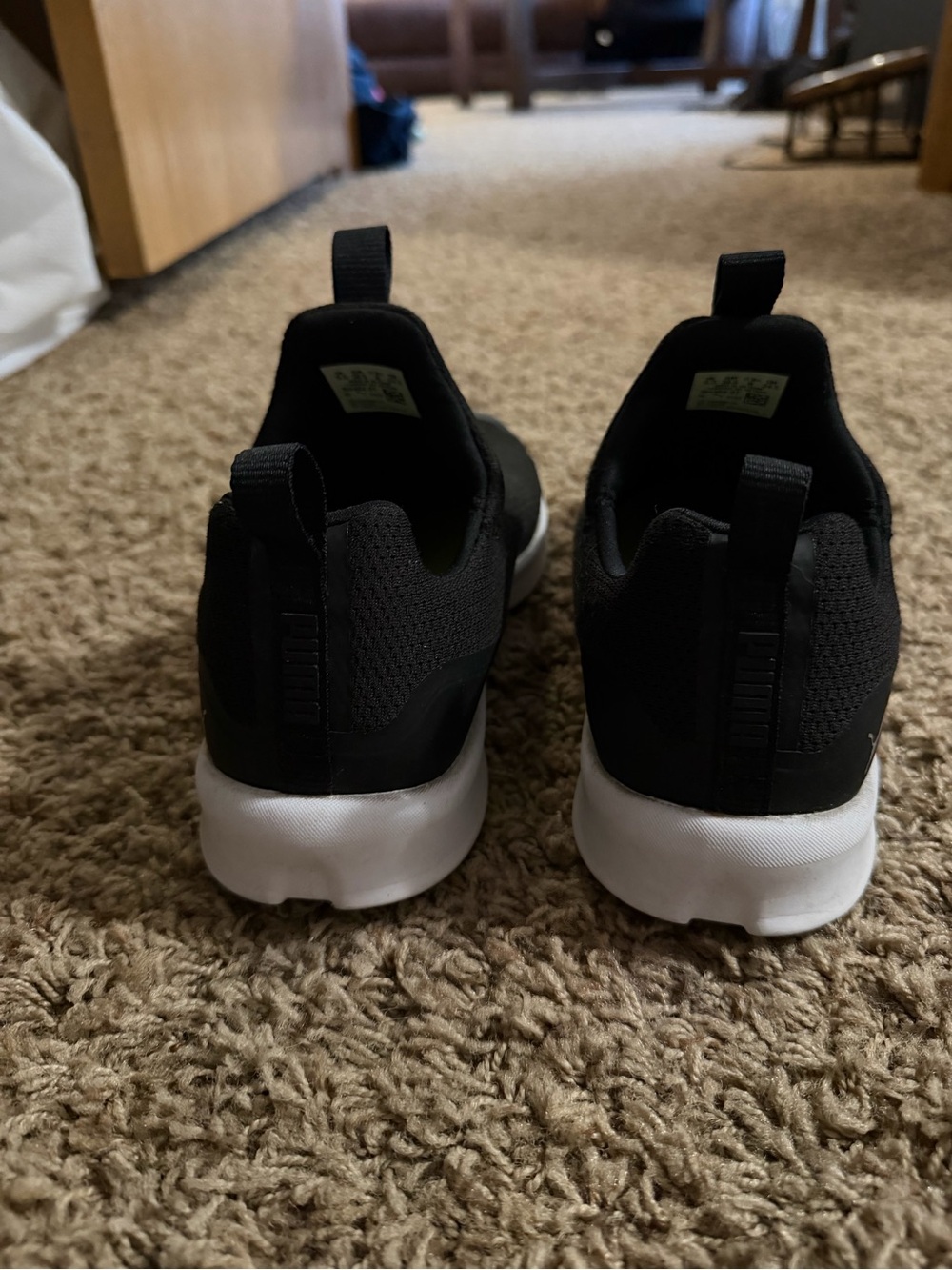 Puma Men’s Slip-On Sneaker - Black/White - Picture 5 of 6